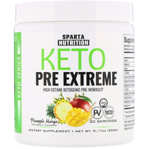 Sparta Nutrition, Keto Series, Keto Pre Extreme, Pineapple Mango, 9.17 oz (260 g)