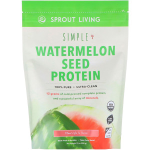Sprout Living, Simple, Watermelon Seed Protein, 10 oz (288 g)
