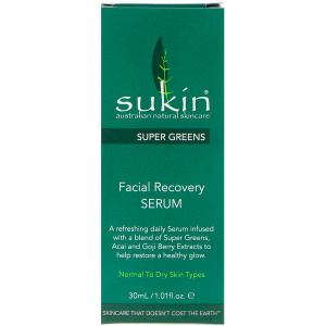 Sukin, Super Greens, Facial Recovery Serum, 1.01 fl oz (30 ml)