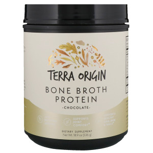 Terra Origin Bone Broth Protein Powder Chocolate -- 18.9 oz