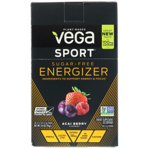 Vega Sport Sugar-Free Energizer Acai Berry -- 30 Packs
