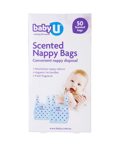 3 PACK OF babyU Nappy Bags 50 Pack