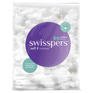 3 PACK OF Swisspers Cotton Wool Balls 60'S