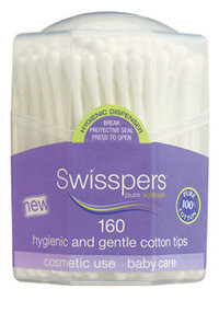 3 PACK OF Swisspers Cotton Tips 160