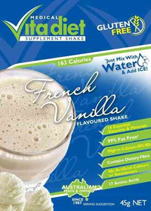 3 PACK OF Vita Diet French Vanilla Shake Single Sachet 45g
