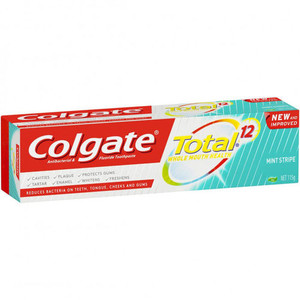 3 PACK OF Colgate Total Mint Stripe Toothpaste 115g