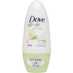 3 PACK OF Dove Go Fresh Cucumber Deodorant Roll On 50ml