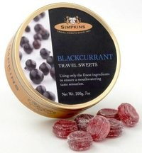 3 PACK OF Simpkins Travel Drops Blackcurrant 200G