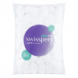 3 PACK OF Swisspers Cotton Balls 200 Pack