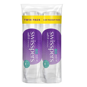 3 PACK OF Swisspers Make Up Pads Twins Pack 80