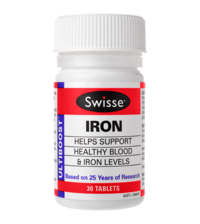 3 PACK OF Swisse Ultiboost Iron 30 Tablets