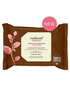 3 PACK OF Natural Instinct Gentle & Soothing Facial Wipes 25