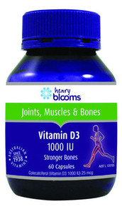 3 PACK OF Henry Blooms Vitamin D3 1000Iu 60 Capsules