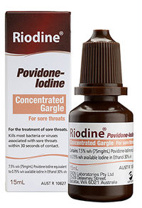 3 PACK OF Riodine Concentrated Gargle 15ml