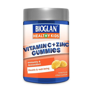 3 PACK OF Bioglan Healthy Kids Vitamin C + Zinc Gummie 70 Pastilles