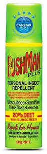 3 PACK OF Bushman Plus Insect Repellant Sunscreen Aerosol 50g
