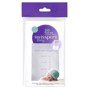 3 PACK OF Swisspers Baby Breast Milk Storage Bags 20 Pack