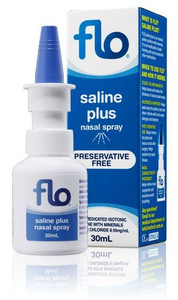 3 PACK OF Flo Saline Plus Nasal Spray 30ml