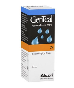 3 PACK OF Genteal Hypromellose 3mg/G Moisturising Eye Drops 10ml