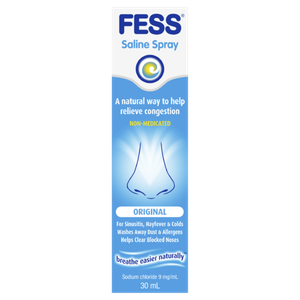 3 PACK OF Fess Nasal Saline Spray 30ml