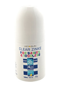 3 PACK OF Zinke Clear Babies & Toddler Roll On Spf30+ 100G