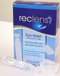 3 PACK OF Reclens  Eye Wash And Cup 10 X 15Ml