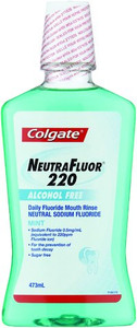 3 PACK OF Colgate Neutrafluor 220 Alcohol Free Mouth Rinse 473ml