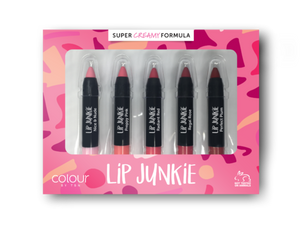3 PACK OF Colour By TBN Lip Junkie Lip Crayons 5 Piece Set