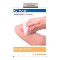3 PACK OF Cutiplast Non Adhesive Fibre Dressing 10 X 8Cm 5 Pack