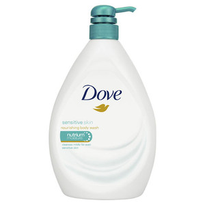 3 PACK OF Dove Sensitive Skin Nourishing Body Wash 1 Litre