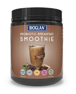 3 PACK OF Bioglan Probiotic Breakfast Smoothie Chocolate 500g