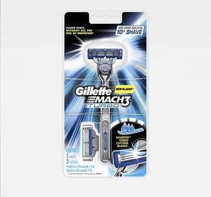 3 PACK OF Gillette Mach 3 Razor Turbo Plus 2 Cartridges