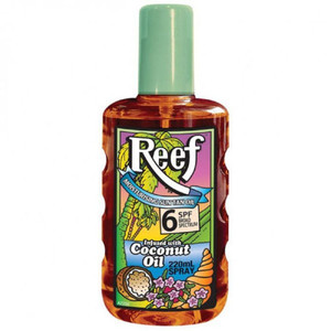3 PACK OF Reef Moisturising Sun Tan Coconut Oil Spray SPF6 220ml