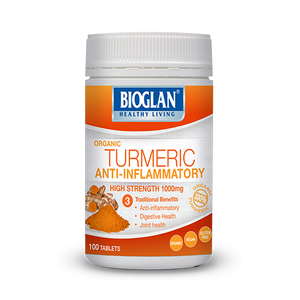 3 PACK OF Bioglan Turmeric 1000mg Tablets 100