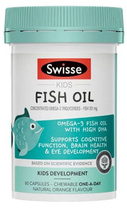 3 PACK OF Swisse Kids Fish Oil 60 Capsules
