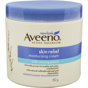 3 PACK OF Aveeno Skin Relief Moisturising Cream 312g