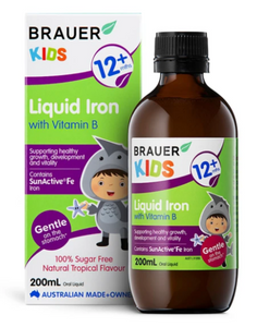 3 PACK OF Brauer Kids Liquid Iron With Vitamin B 200ml