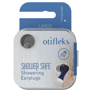 3 PACK OF Otifleks ShowerSafe Showering Earplugs Large 1 Pair