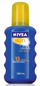 3 PACK OF Nivea Sun Spray Spf15+ 200ml