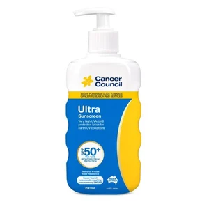 3 PACK OF Cancer Council Ultra Sunscreen SPF50+ Pump 200ml