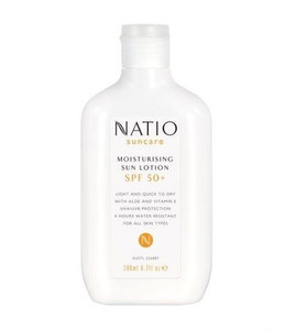 3 PACK OF Natio Moisturising Sun Lotion SPF 50+ 200ml