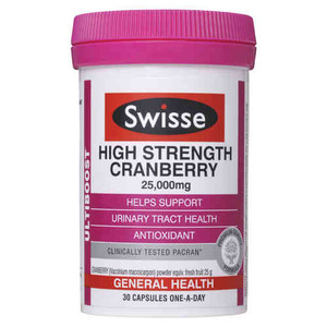 3 PACK OF Swisse Ultiboost High Strength Cranberry 30 Tablets