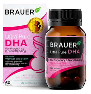 3 PACK OF Brauer Ultra Pure DHA For Pregnancy & Breastfeeding 60 Capsules