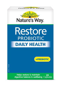 3 PACK OF Natures Way Restore Daily Probiotic 28