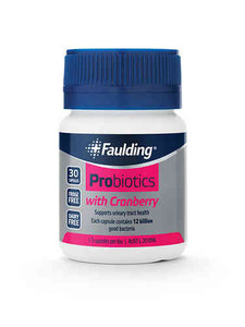 3 PACK OF Faulding Probiotics With Cranberry 30 Capsules