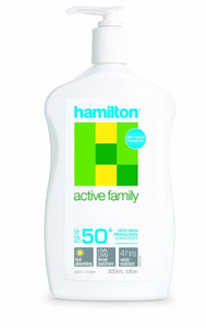 3 PACK OF Hamilton Active Family Sunscreen SPF50+ Lotion 500ml