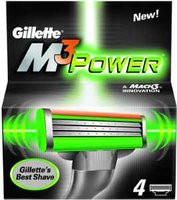 3 PACK OF Gillette Mach 3 Power Blades 4 Pack
