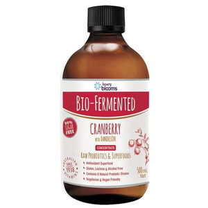 3 PACK OF Henry Blooms Bio-Fermented Cranberry With Dandelion 500ml