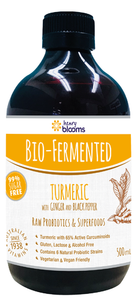 3 PACK OF Henry Blooms Bio-Fermented Turmeric with Ginger & Black Pepper 500ml