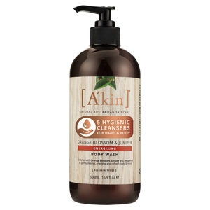 3 PACK OF Akin Orange Blossom & Juniper Body Wash 500ml